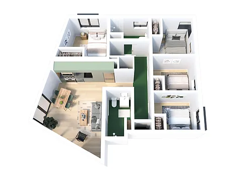 Floor plan Co-Living Freeway