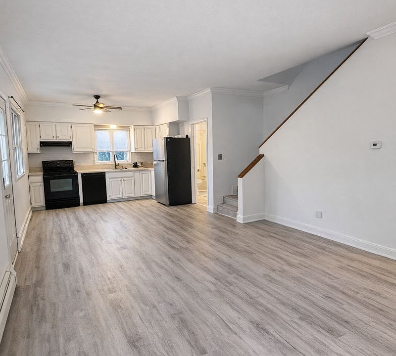 Open space living and kitchen.