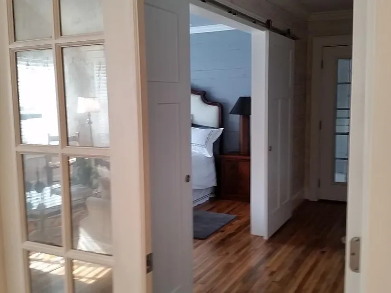 View into hall from living room