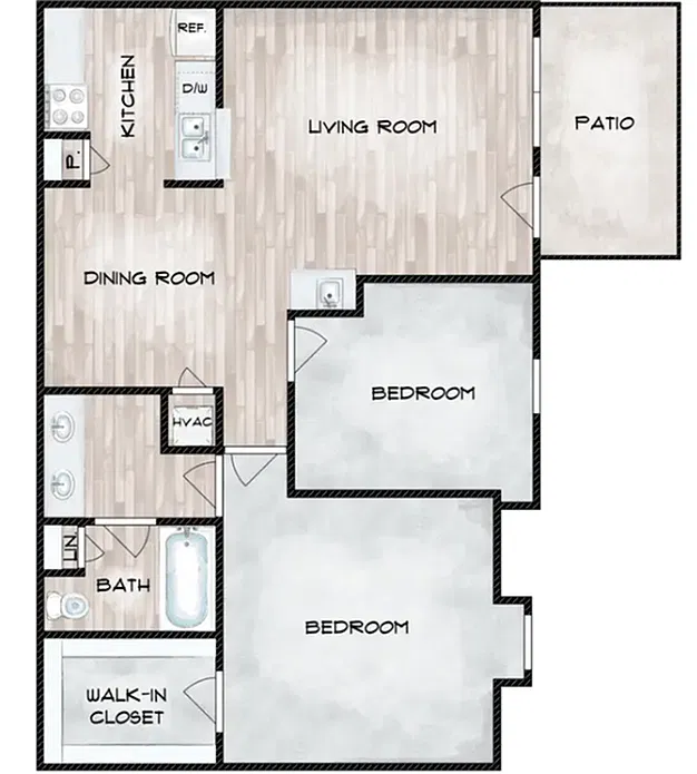 Floor plan D 2X1