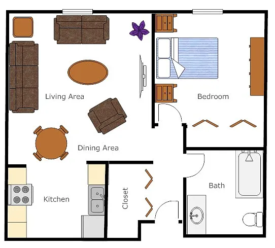 Floor plan 1B60