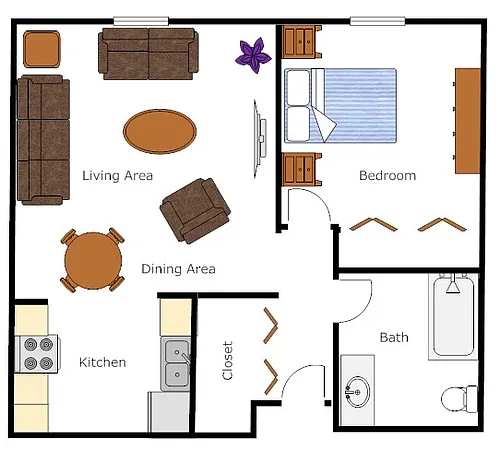 Floor plan 1B60