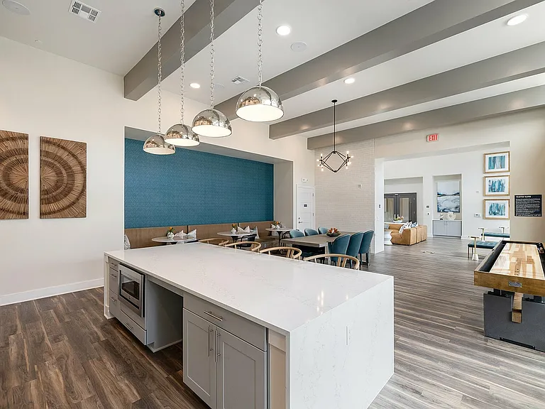 Community Kitchen with Bar Stool Seating