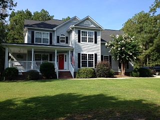 Front view from road