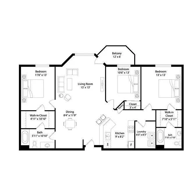Floor plan C1R