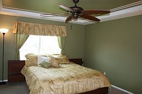 Master Bed w/ Soffit & ceiling fan