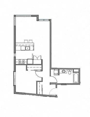 Floor plan 1 Bed 1 Bath A1