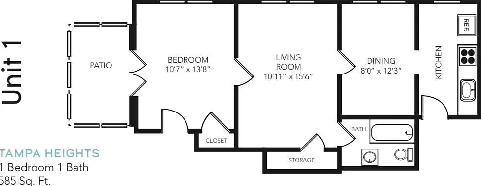 1 bed, 585 sqft, $1,984 — Photo 2