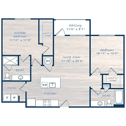 Floor plan 2X2 B3