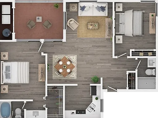 Two Bedroom Two Bath Floor Plan Two Bedroom Two Bath Floor Plan
