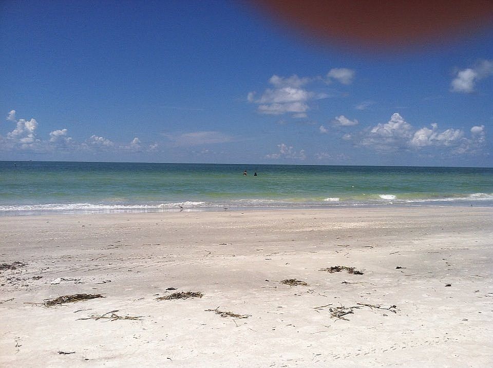 Private beach with parking