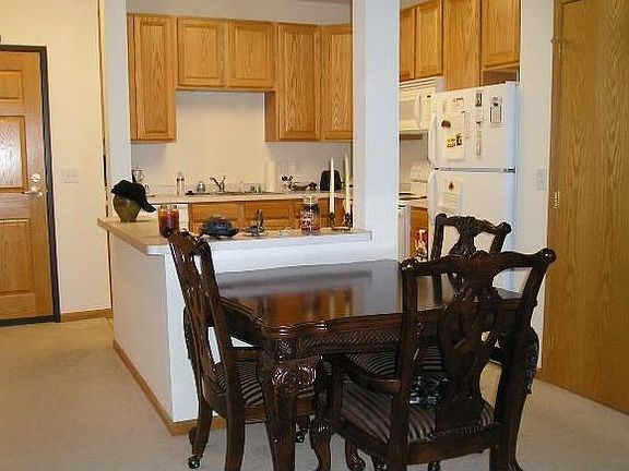 Spacious eat-in kitchen with separate dining area.