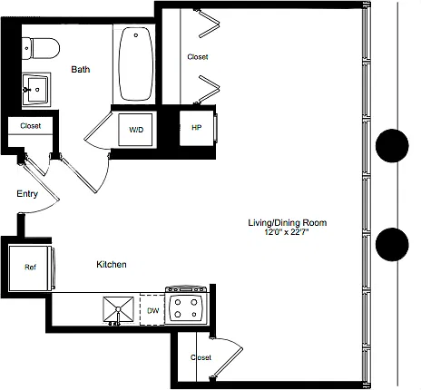 Floor plan Studio A 3
