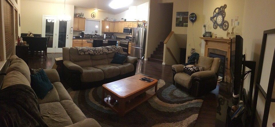 kitchen, dining & living 