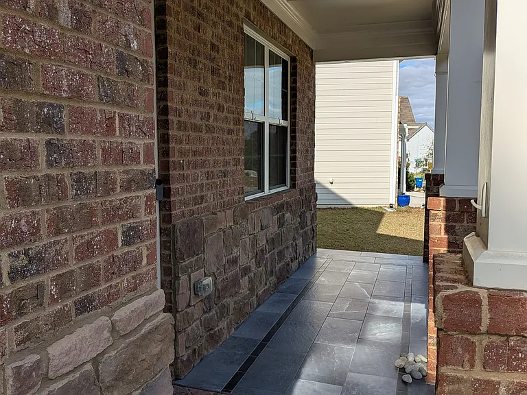 Front Tiled & Covered Porch