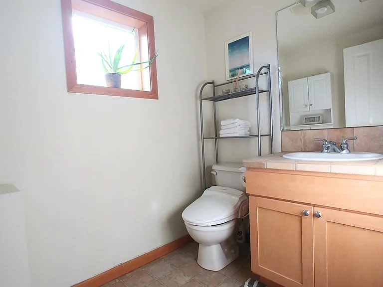 Bright powder room