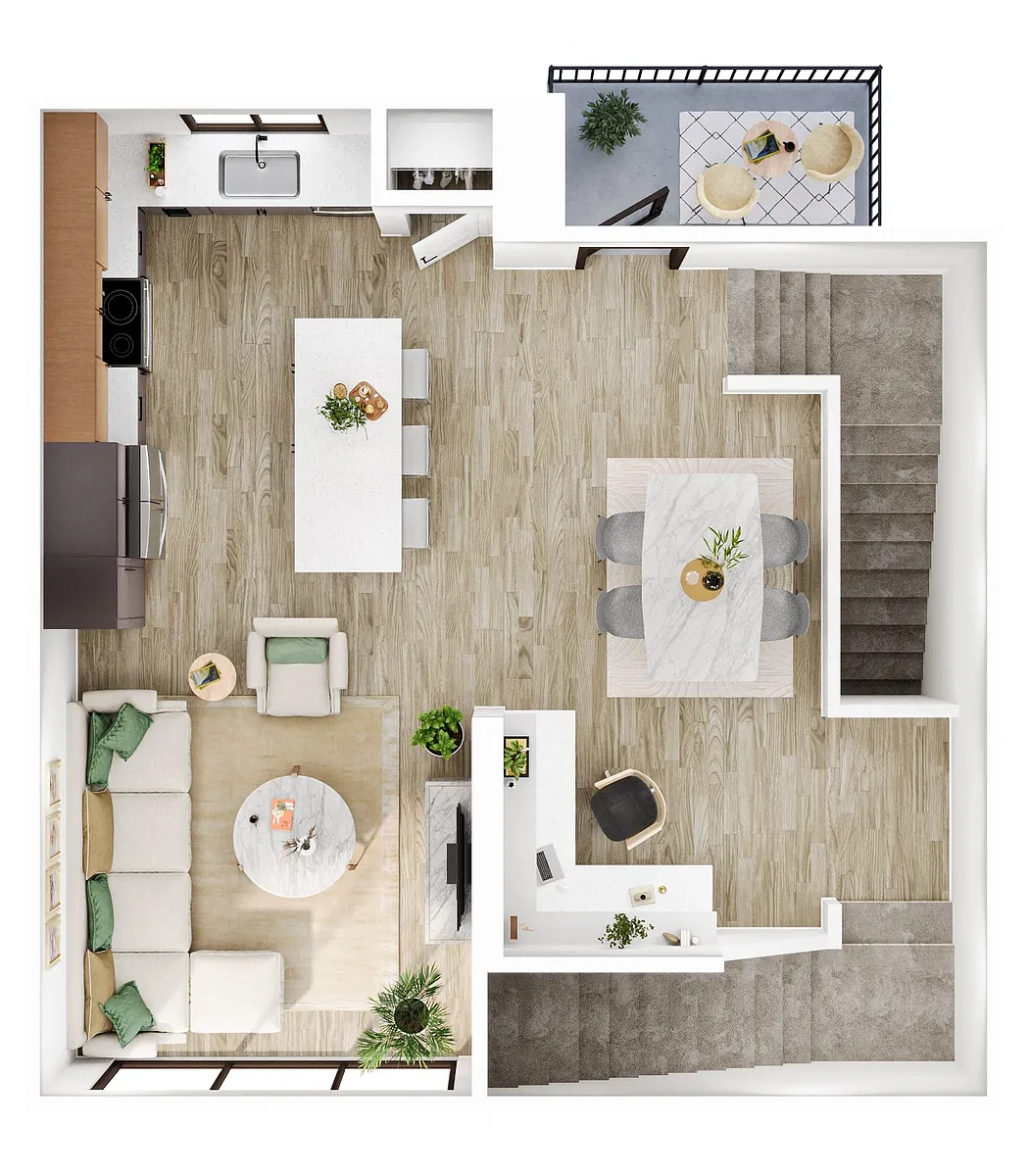 Floor plan B3 - Townhome