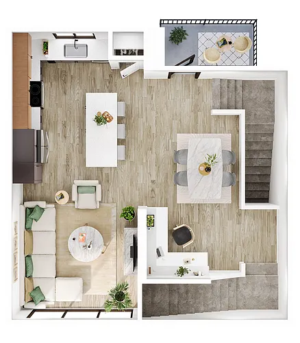 Floor plan B3 - Townhome