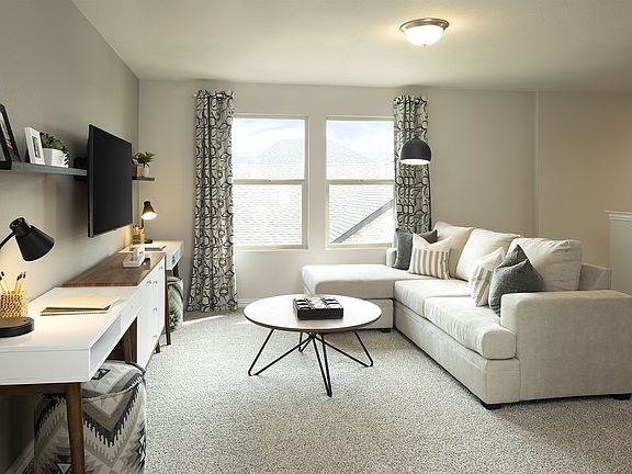 Use the flex space for a home office or game room
