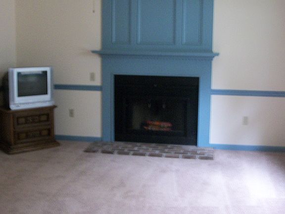 family room with fireplace