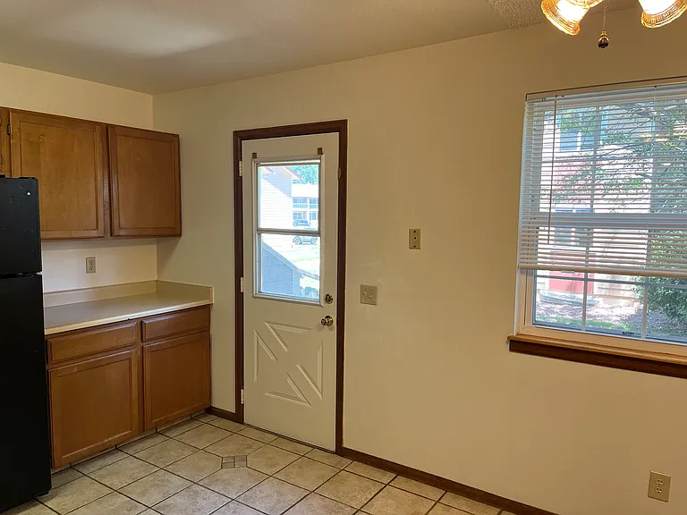 Kitchen/dining area and back door