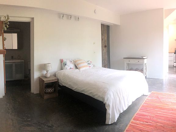 open concept studio bedroom