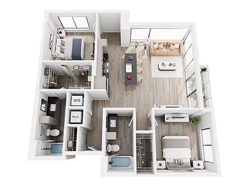 Floor plan B2 Renovated