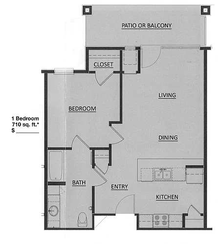Floor plan 1X1