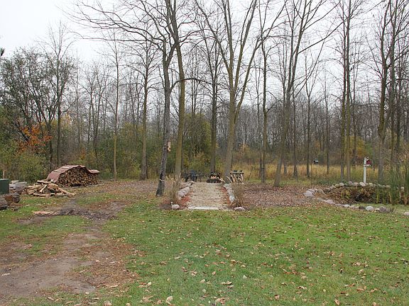 Backyard with Fire Pit