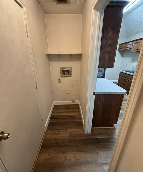 laundry area - washer on one side dryer on the other