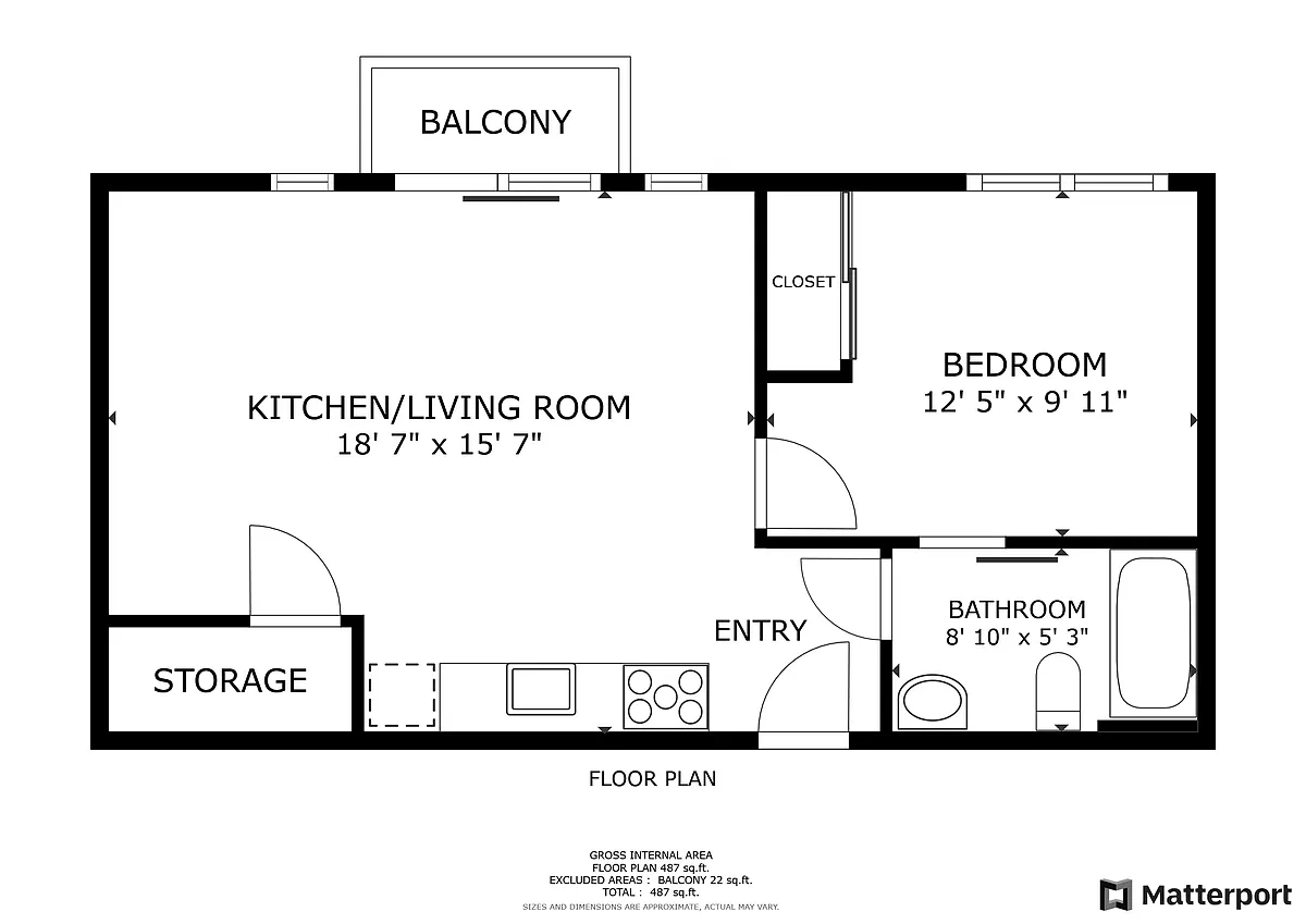 Floor plan 1 Bed