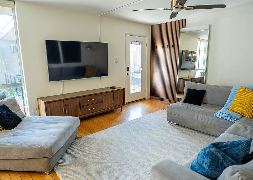 Living room with tv included