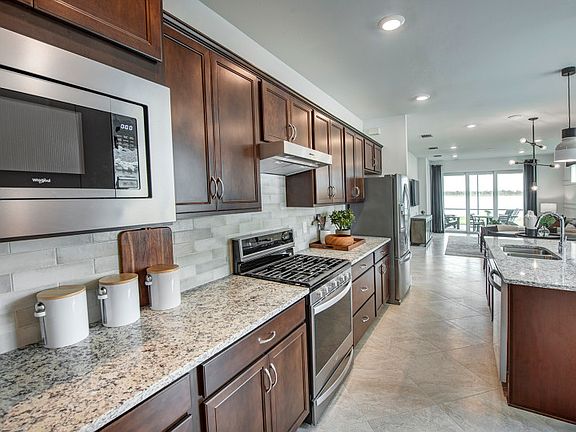 Gourmet kitchen with large center island