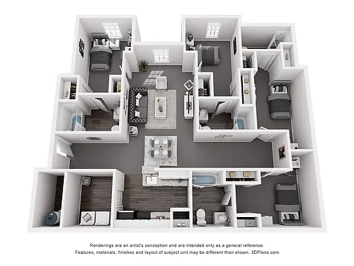 Floor plan 4x4 Renovated