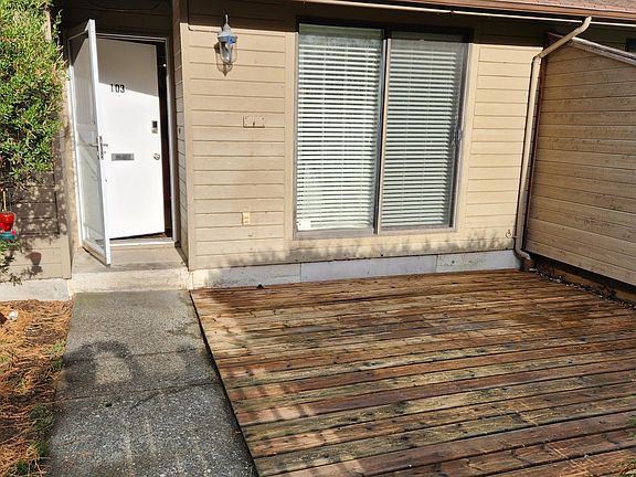 deck is newly power-washed!