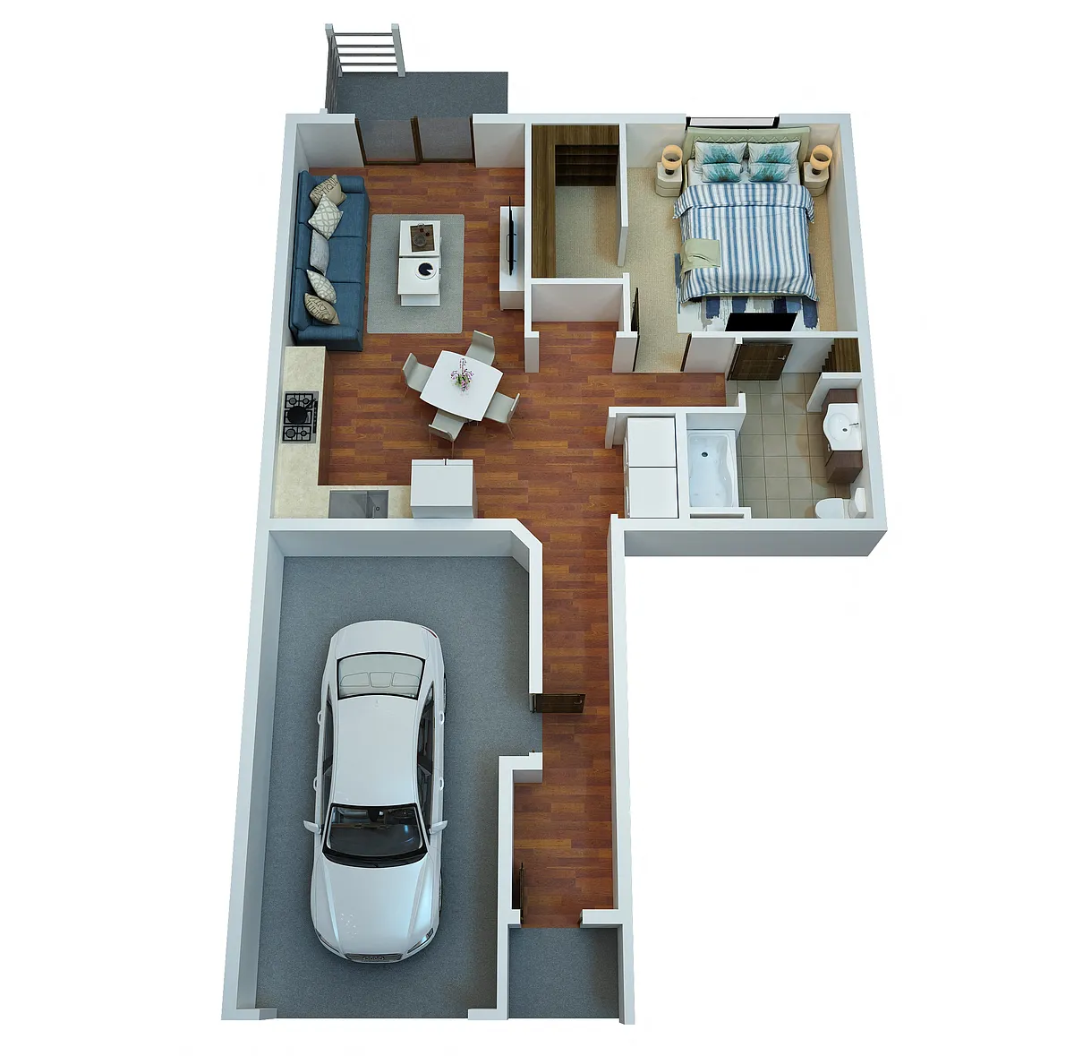 Floor plan 1 Bedroom 1 Bathroom