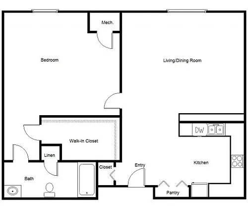 Floor plan 1 Bedroom