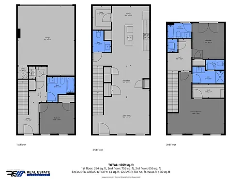 Floor plan 3 Story Townhome