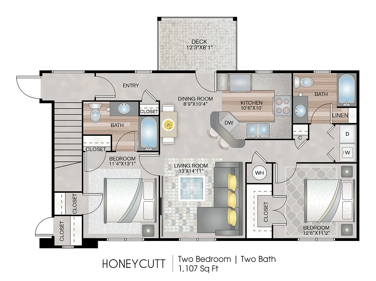 Floor plan Honeycutt with Garage