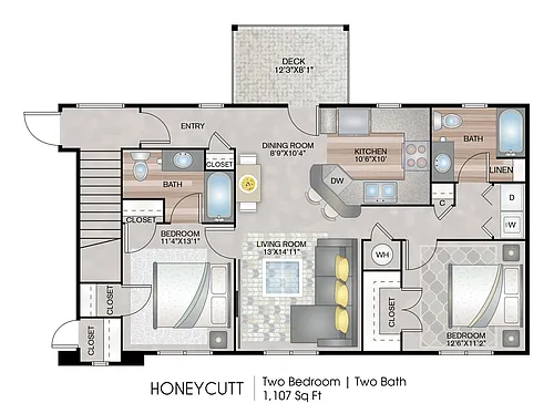 Floor plan Honeycutt with Garage