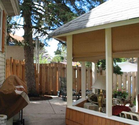 Concrete Pation and large tree with nice shade