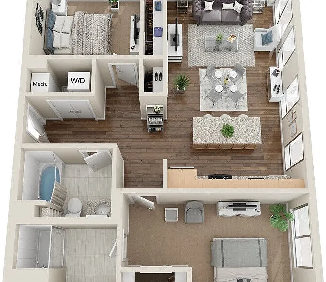 BC1 floor plan Flats on D