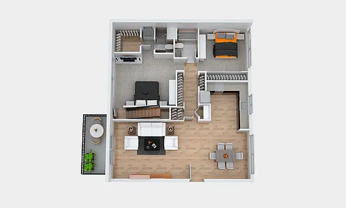 Floor plan 927sf