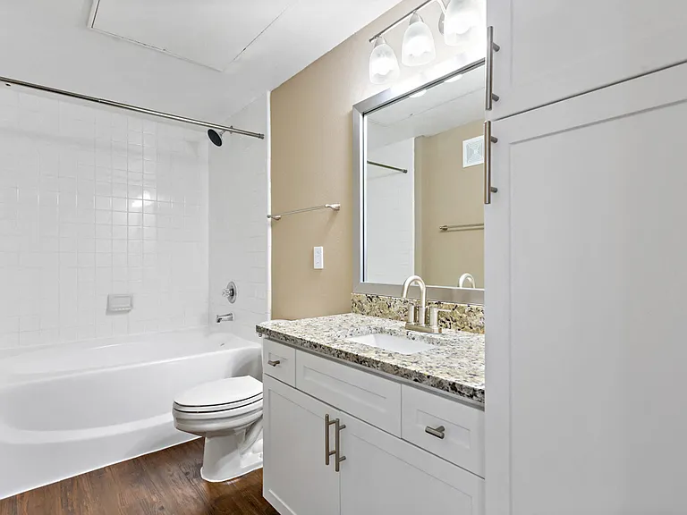 Updated, well lit bathrooms (In some homes).