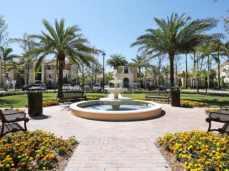 Fountain At Community Entrance.