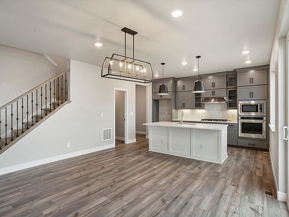 The Waterton floorplan, images taken at Murphy Creek