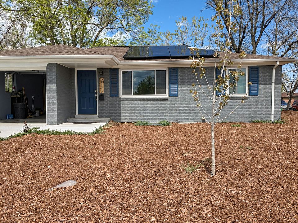 front of house. cottonless cottonwood tree
