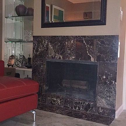 Gorgeous marble fireplace