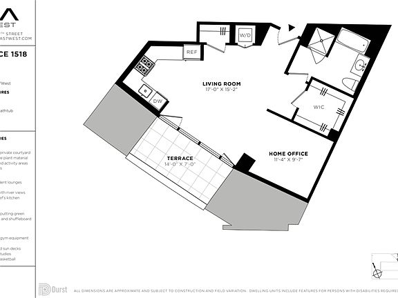 2nd image of 625 W 57th St APT 1518
