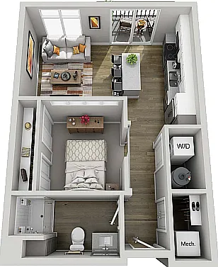 Floor Plan 1A | State Street Station | Apartments in Wauwatosa, WI Floor Plan 1A | State Street Station | Apartments in Wauwatosa, WI